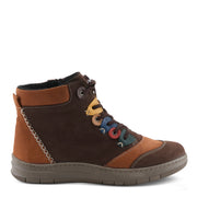 Side view of Brown Zellina Boots By Spring Step - Robin Boutique