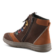 Side view of Brown Zellina Boots By Spring Step - Robin Boutique
