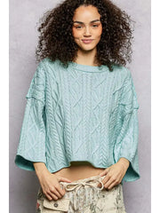 Cozy Knit Cropped Oversized Sweater