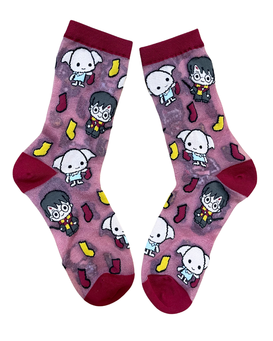 Harry Potter Dobby is Free Shimmer Sheer Crew Sock
