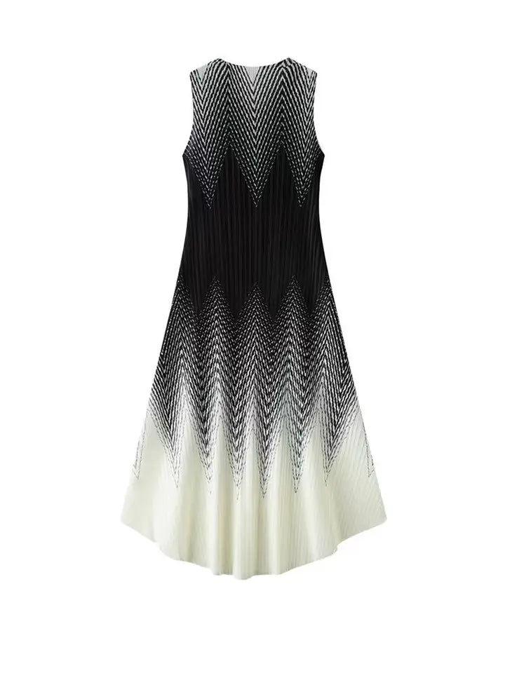 Geometric Pleated Dress by EllyNDale
