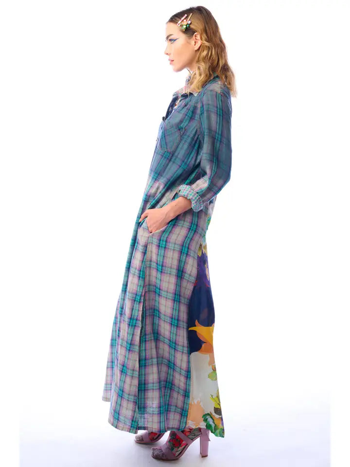 Kaitlin Button Shirt Dress/Duster by Aratta