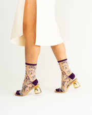 Libra Zodiac Sheer Crew Sock