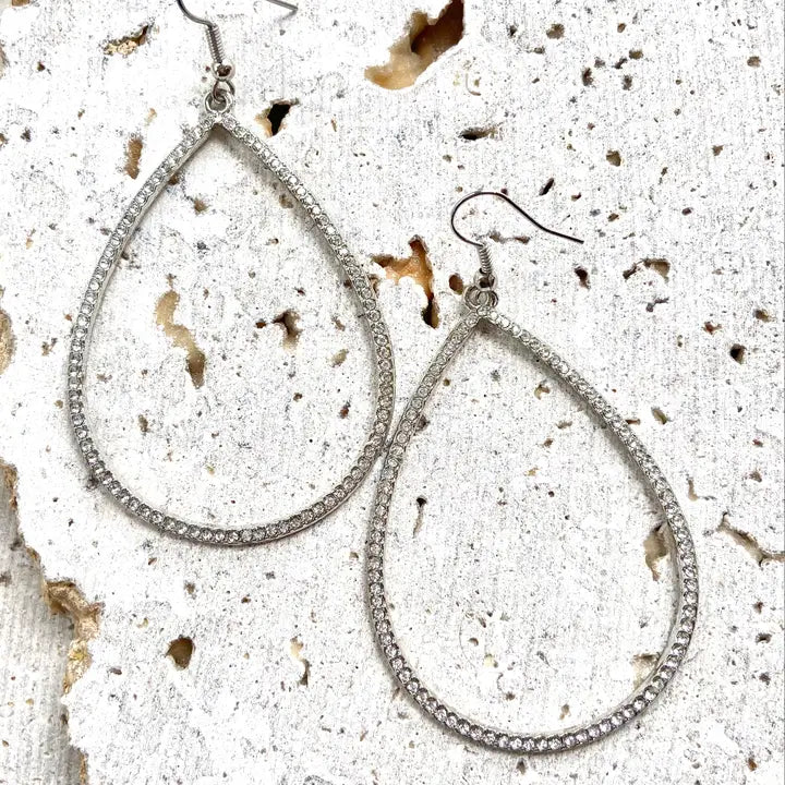 Rustic Crystal Drop Earrings