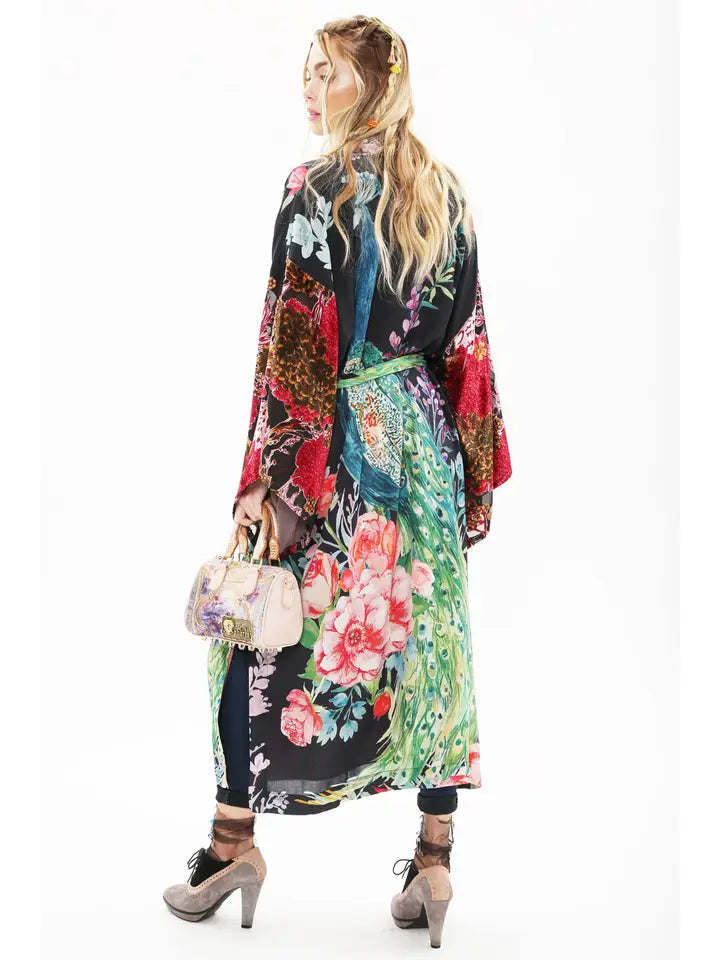 Sweet Fantasy Kimono in Night Peacock by Aratta
