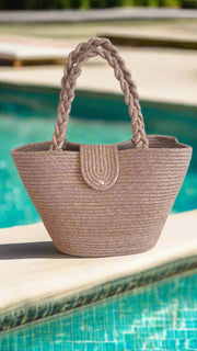 Chqel Tress Beach Bag, Rope Bag, Tote Bag, Handmade Bohemia Robin Boutique