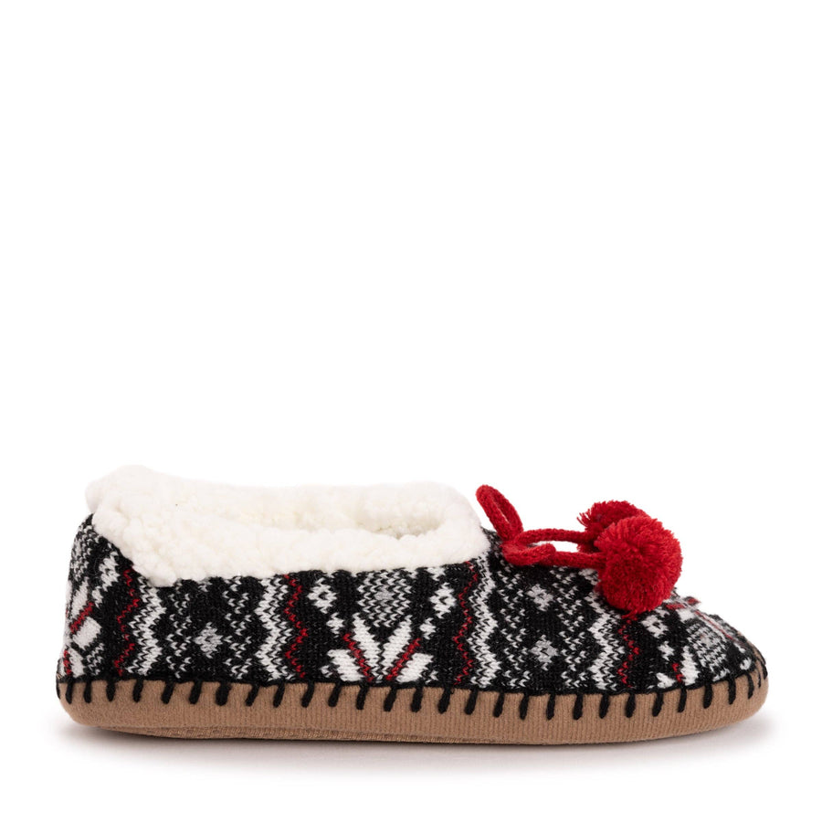 MUK LUKS Women's Knit Moccasin Ballerina Bin
