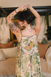 Additional view of Fleur De Soleil Bohéme Long Maxi Slip Dress with Florals from Robin Boutique.
