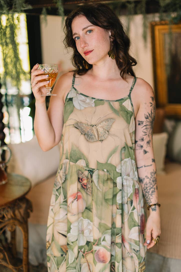 Additional view of Fleur De Soleil Bohéme Long Maxi Slip Dress with Florals from Robin Boutique.