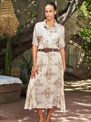 Embroidered Belted Maxi Skirt by Paparazzi