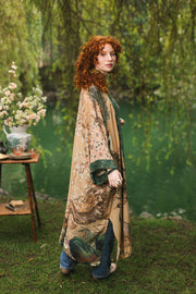 Additional view of Fable Opera Duster Kimono Robe with Deer Moon & Blossom from Robin Boutique.