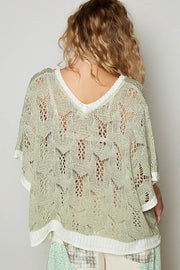 Floral Edge Sweater