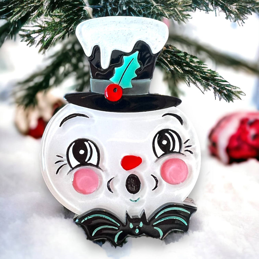 Spooky Frosty Spookmas Brooch by Lipstick & Chrome x Johanna Robin Boutique