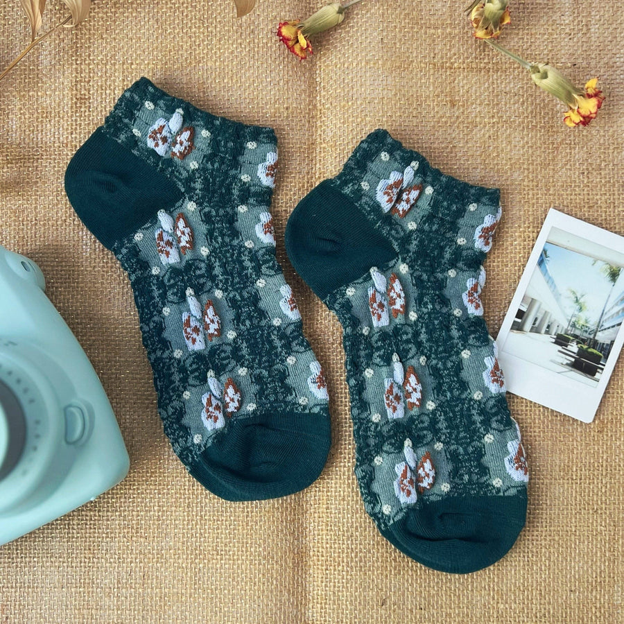 Haden Floral Ankle Socks Robin Boutique