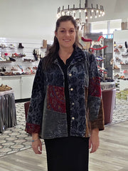 Velvet Patchwork Coat by Adore