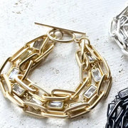 Matte Gold Layered Bracelet