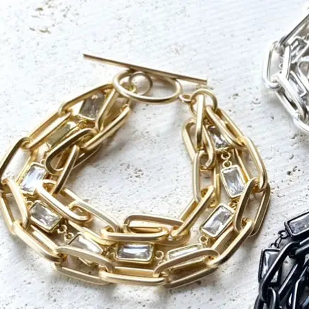 Matte Gold Layered Bracelet