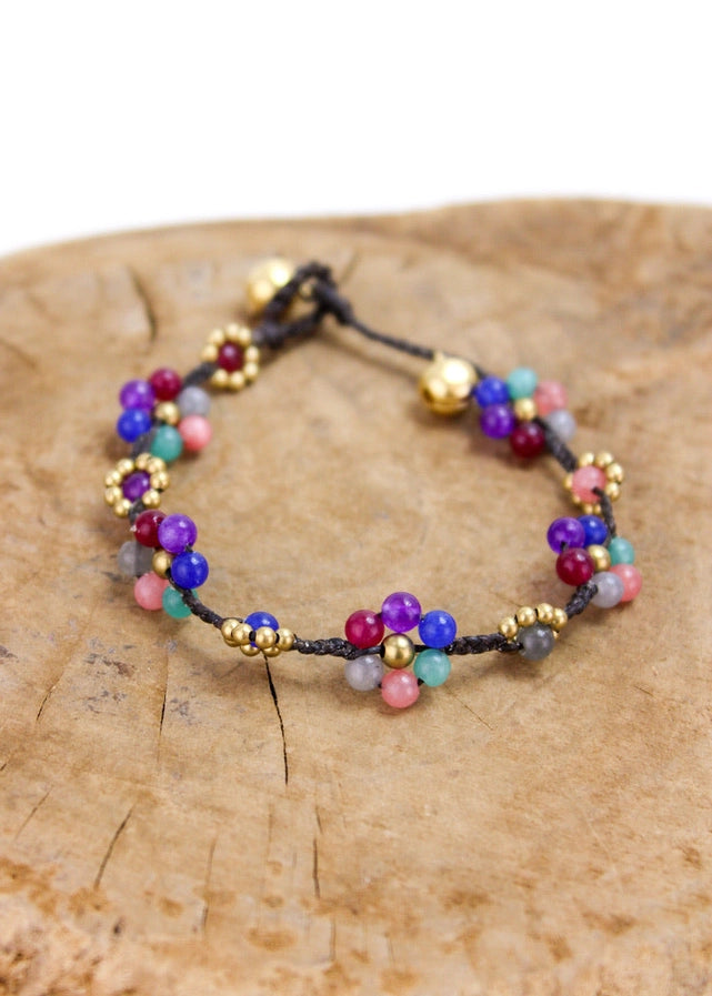 Crystal Flower Anklet
