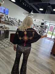 Flare Pants in Illusion Sequin Print by IPNG Design