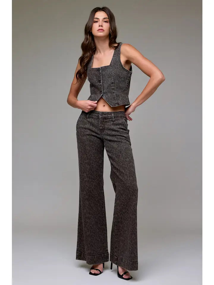 Cheetah Happi Jean by Hidden Jeans