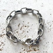 Burnished Silver Chunky Bracelet