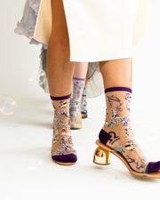 Libra Zodiac Sheer Crew Sock