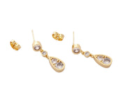 Dainty Crystal Teardrop Earrings