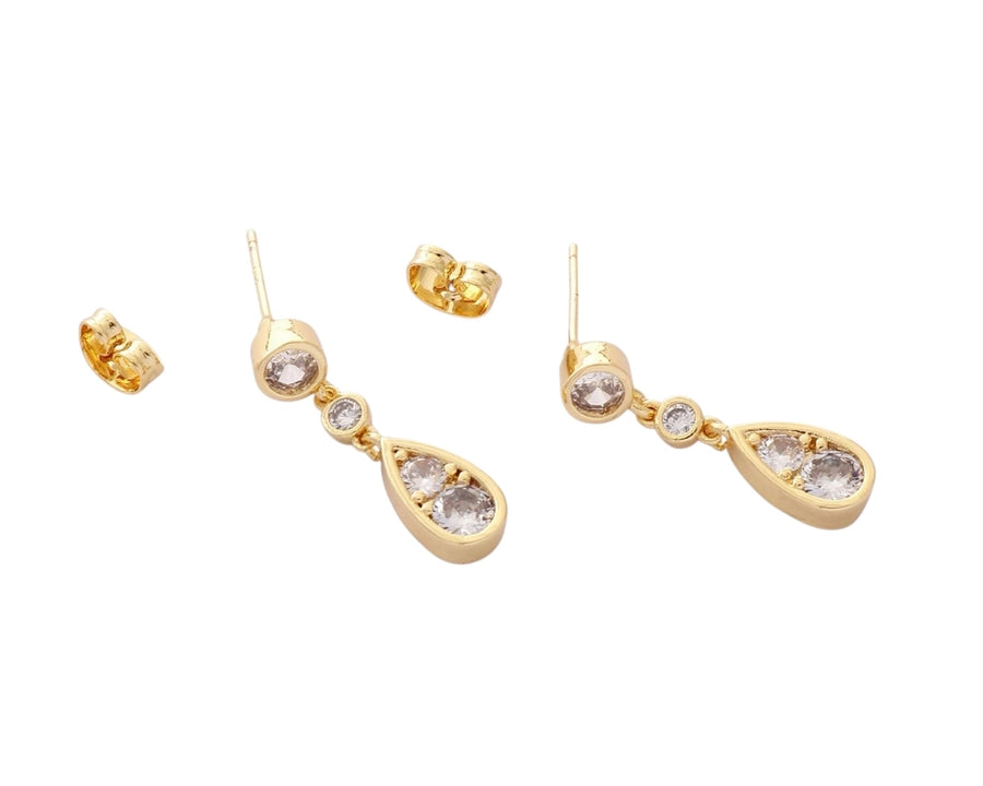 Dainty Crystal Teardrop Earrings