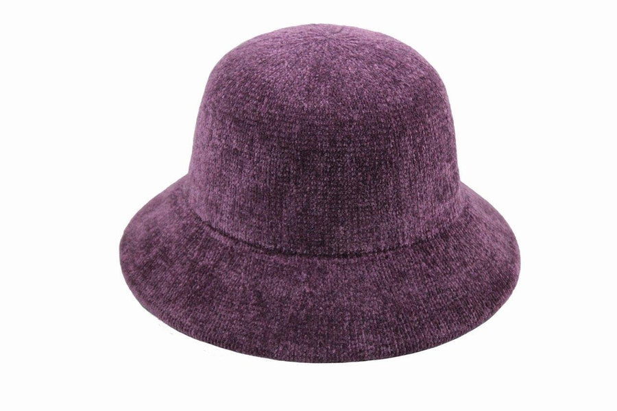 Large Brim Chenille Bucket Hat Winter