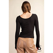 Recycled Butter Round Neck Top