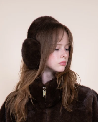 Luxe Teddy Ear Muffs in brown - Robin Boutique