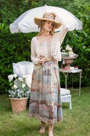 Additional view of Imaginarium Bohéme Slip Dress with Moon and Dreamscape Print from Robin Boutique.