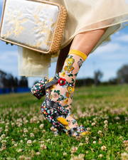 Tweety Floral Sheer Crew Sock