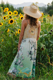 Additional view of I Paint My Dream Van Gogh Bohéme Long Maxi Slip Dress from Robin Boutique.