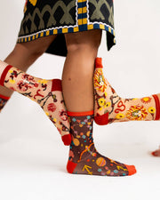 Aries Zodiac Shimmer Sheer Crew Sock