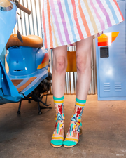 NEW STYLE: JAWS 50th Anniversary Sheer Crew Sock Robin Boutique