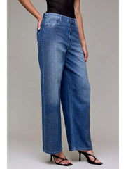 Rhinestone Baggy Jean by Hidden Jeans