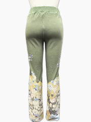 Zen Pant in Chrysanthemum Print by Paparazzi Robin Boutique