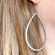 Rustic Crystal Drop Earrings