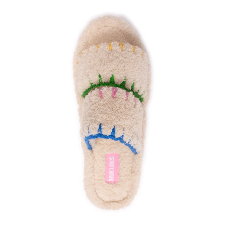 MUK LUKS Women's Ribbed Terry Slide Comfort Contour Slipper