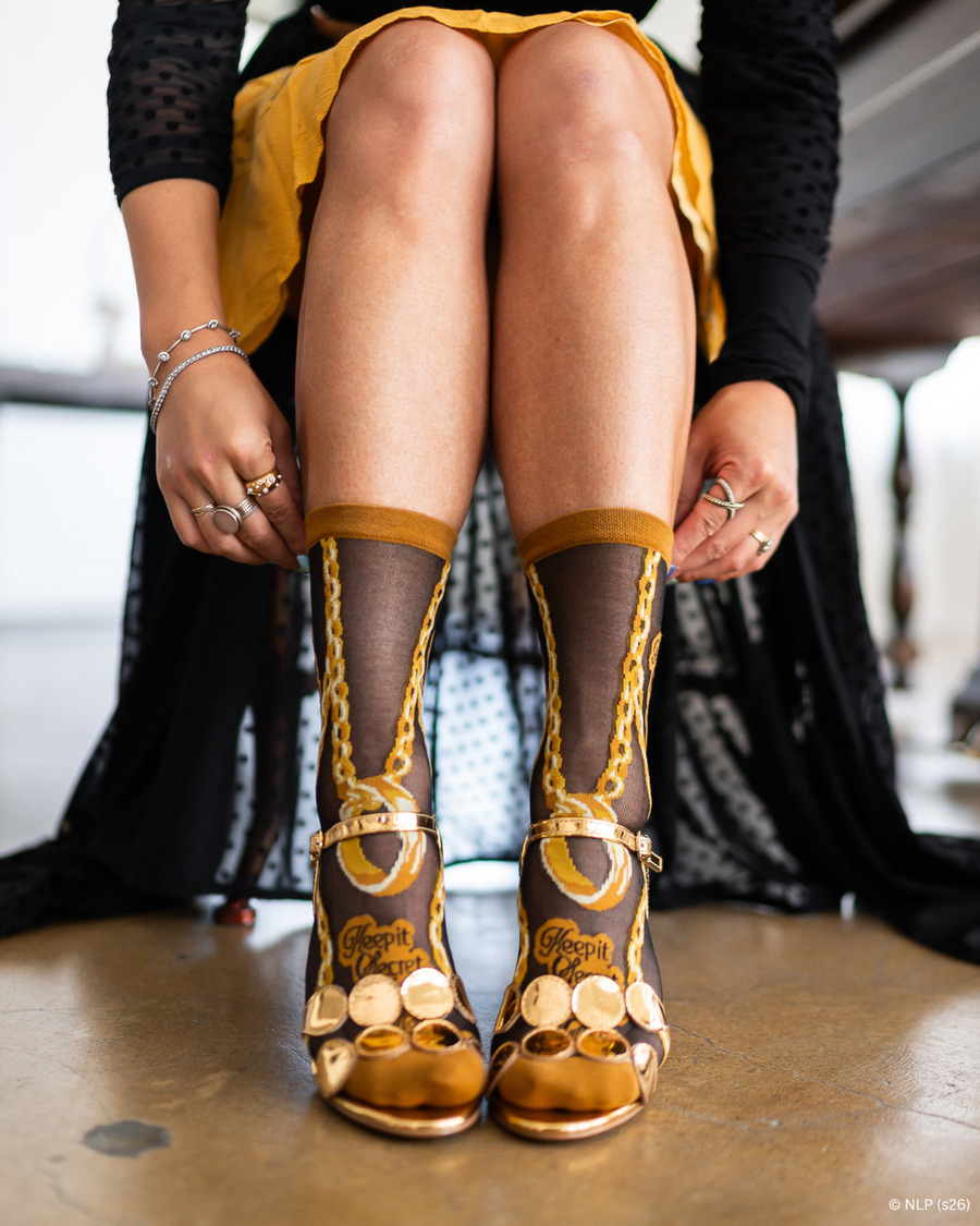 The Lord of the Rings™ The One Ring Black Sheer Crew Sock