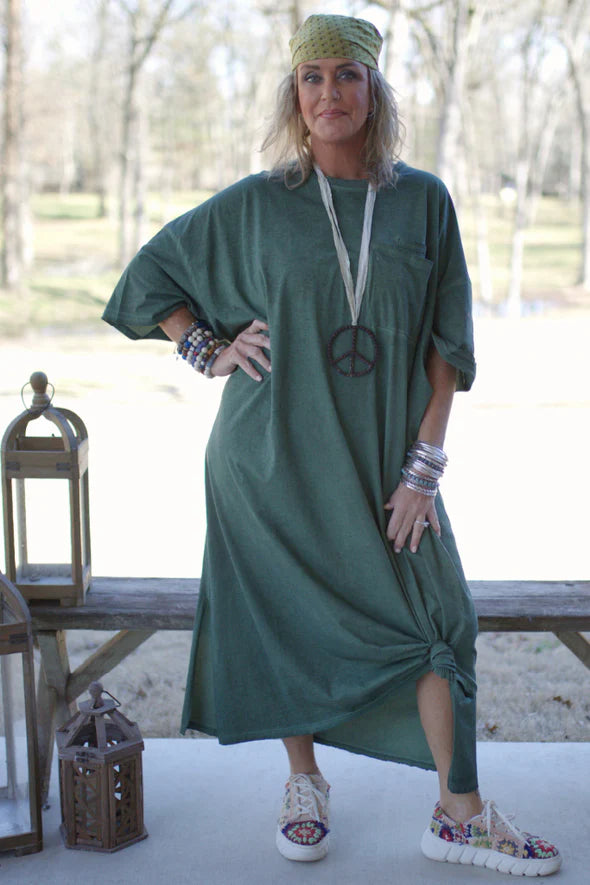 Cute Comfort Dress in Emerald by Jaded Gypsy