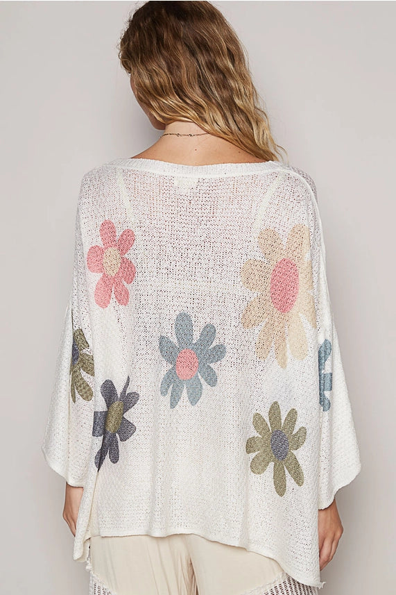 Flower Power Oversized Sweater