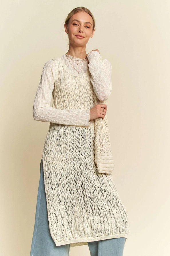 Knit Side Slit Cover Dress with Bag by Davi & Dani