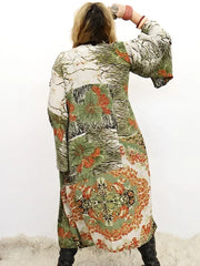 Crepe Sari Spellbound Kimono #071 by Kantha Bae