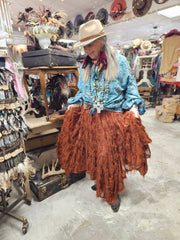 Rust Star Skirt in One Size Robin Boutique