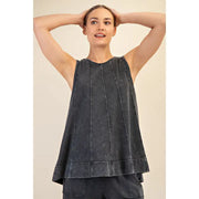 Mineral Wash Long Line Top by Rae Mode
