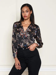 Satin Nagoya Print Top by Paparazzi