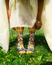 Tweety Floral Sheer Crew Sock
