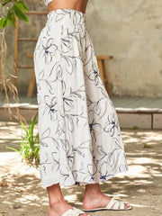 Embroidered Linen Palazzo Pant by Paparazzi